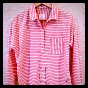 Quicksilver Breezy Striped Blouse sz S